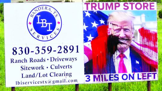 Trump Store owner offers $1,000 reward after billboard vandalized