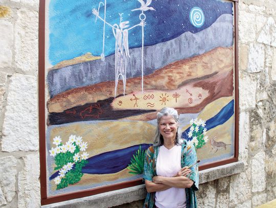 Artist brings Bandera history to life with O.S.T. mural