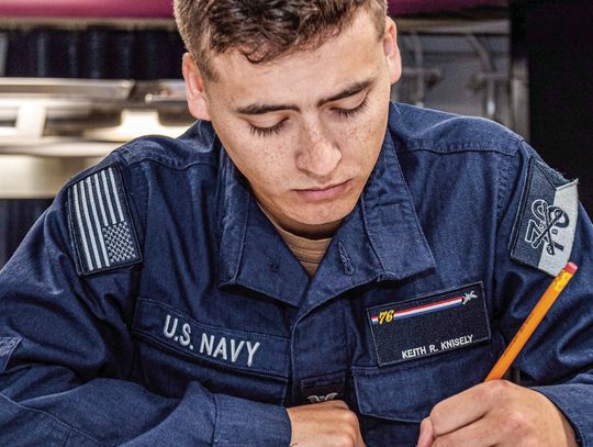 BANDERA NATIVE TAKES NAVY EXAM