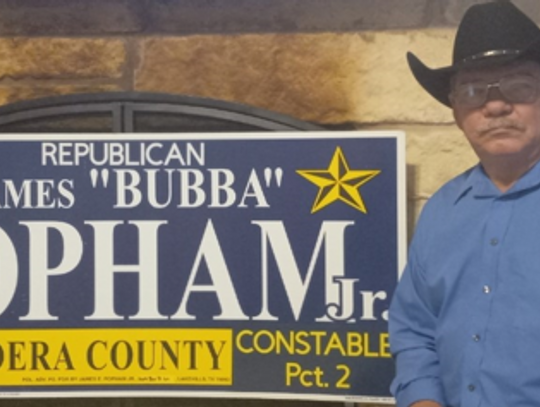 James “Bubba” Popham announces for Pct. 2 Constable