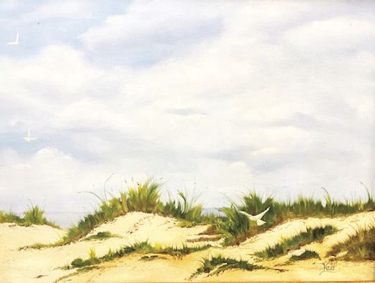 Library showcasing Valarie Moore's art throughout June