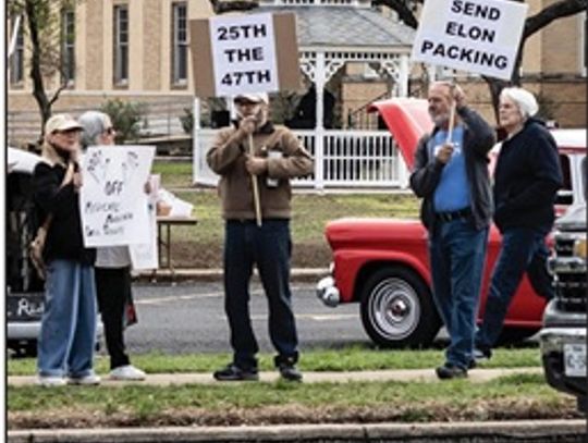 LOCAL DEMS JOIN PROTEST