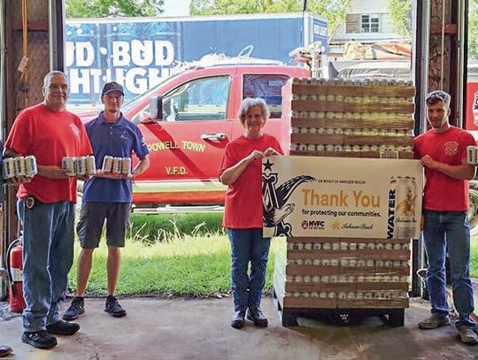 Pipe Creek VFD receives water donation from Anheuser-Bush