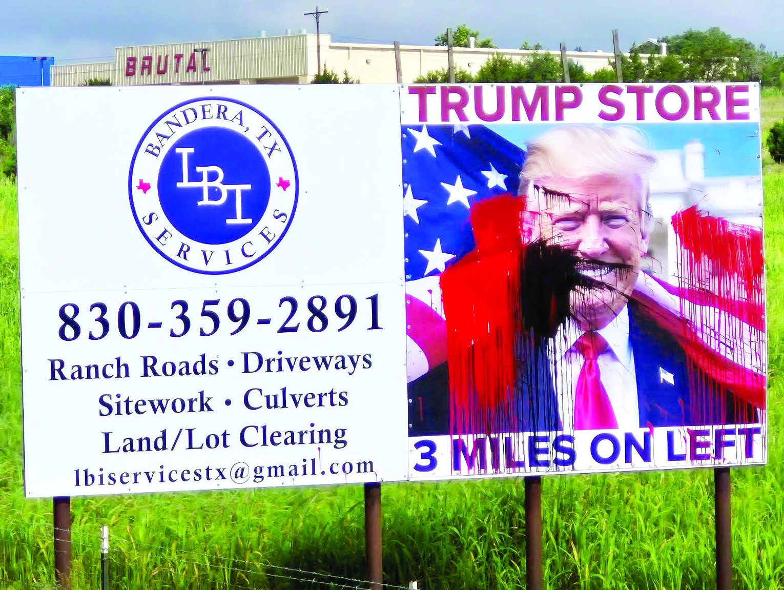 Trump Store owner offers $1,000 reward after billboard vandalized