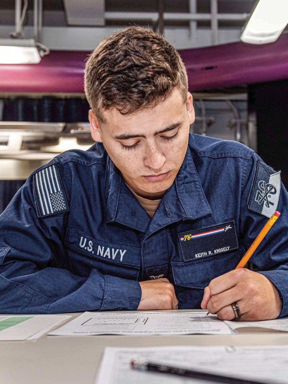 BANDERA NATIVE TAKES NAVY EXAM