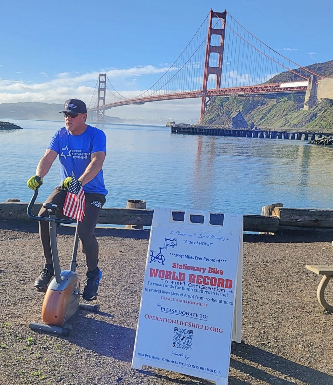 Bandera’s Rob Peterson sets world records, supports Israel