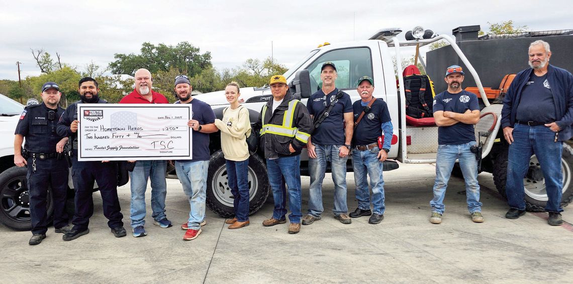 Bandera Tractor Supply donates $500 to multiple first responder groups