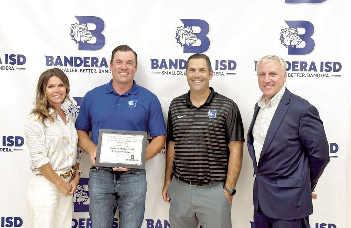 BYRD PRESENTS CHECK TO BISD