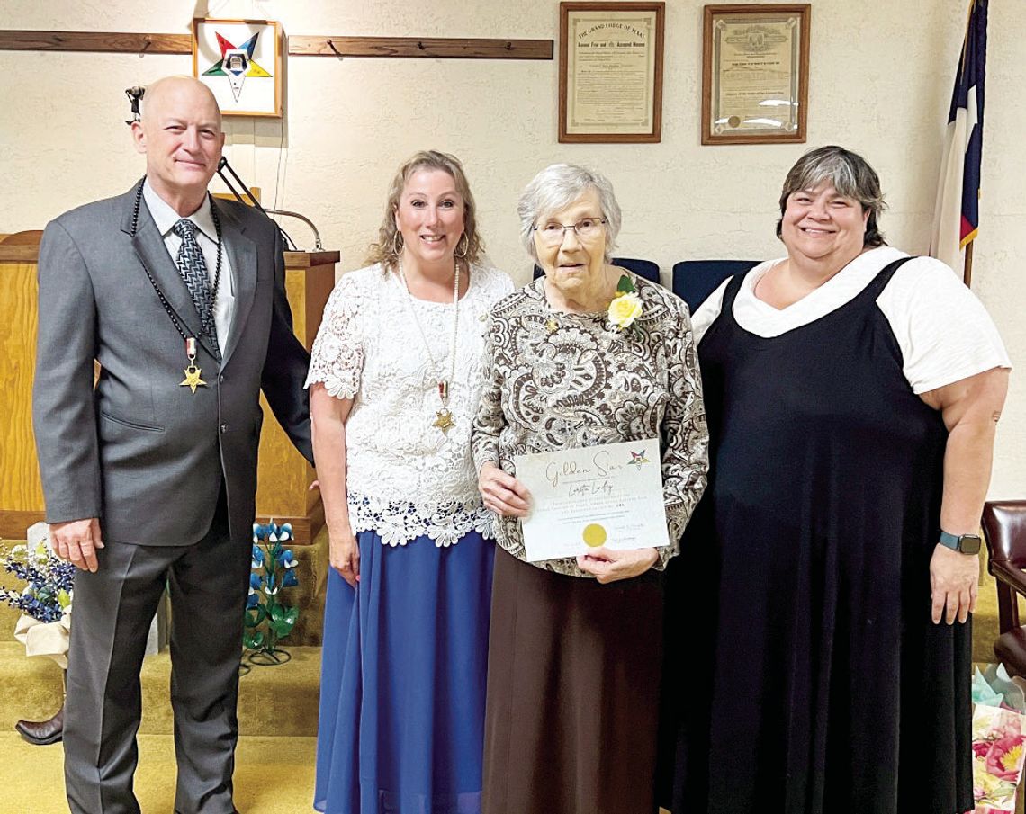 Eastern Star awards Lindley with Golden Star