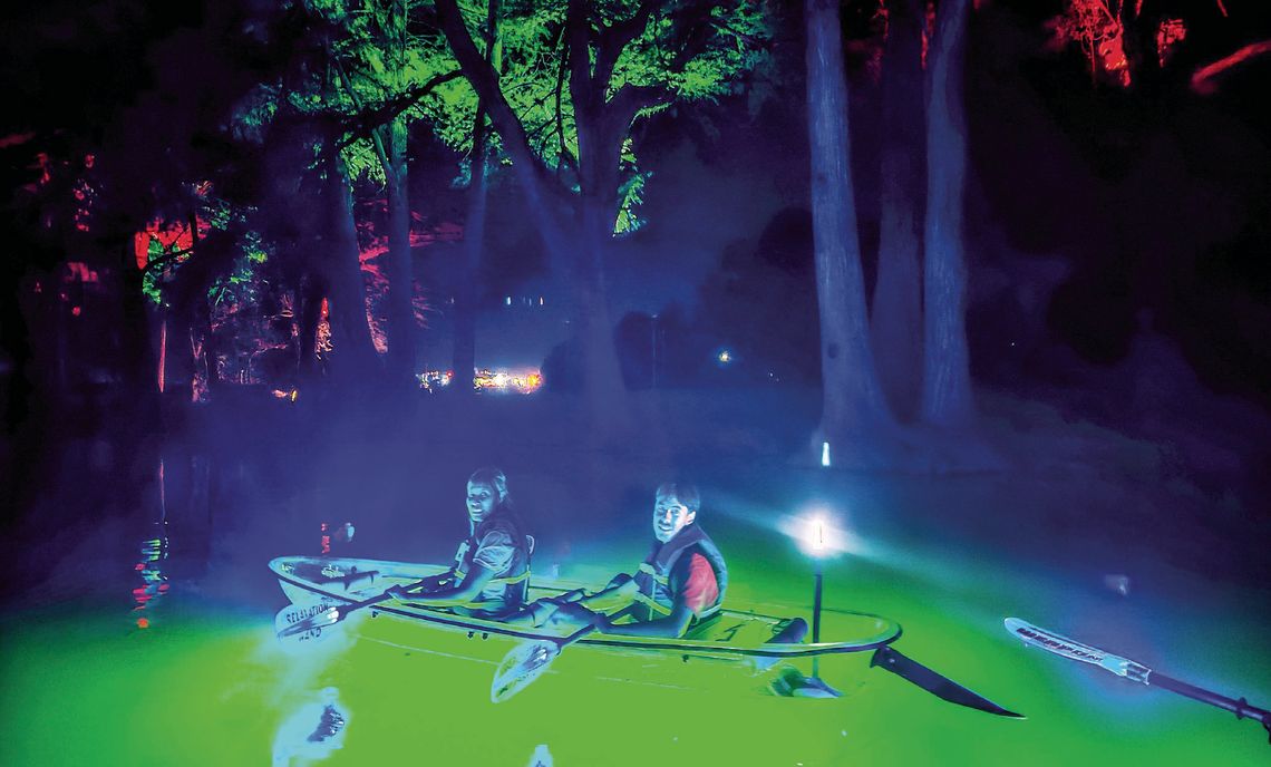 Glowing Kayak tours light up Guadalupe River