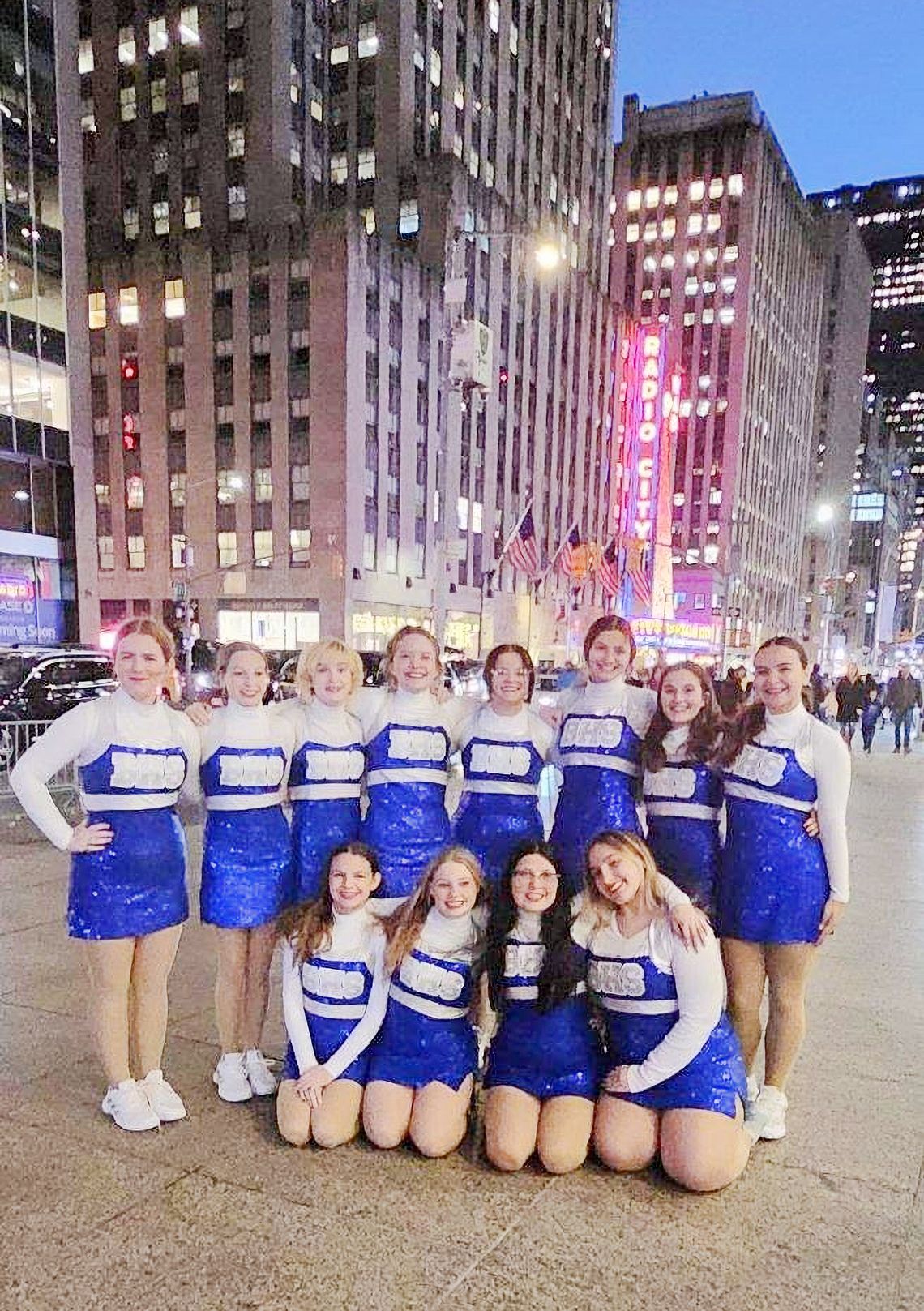 The Bandera High School Star Steppers pose in New York before performing in the Macy's Thanksgiving Day Parade in New York City. Courtesy Photo  